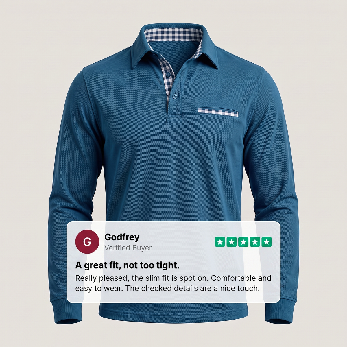 CALVERTON LONG-SLEEVE POLO