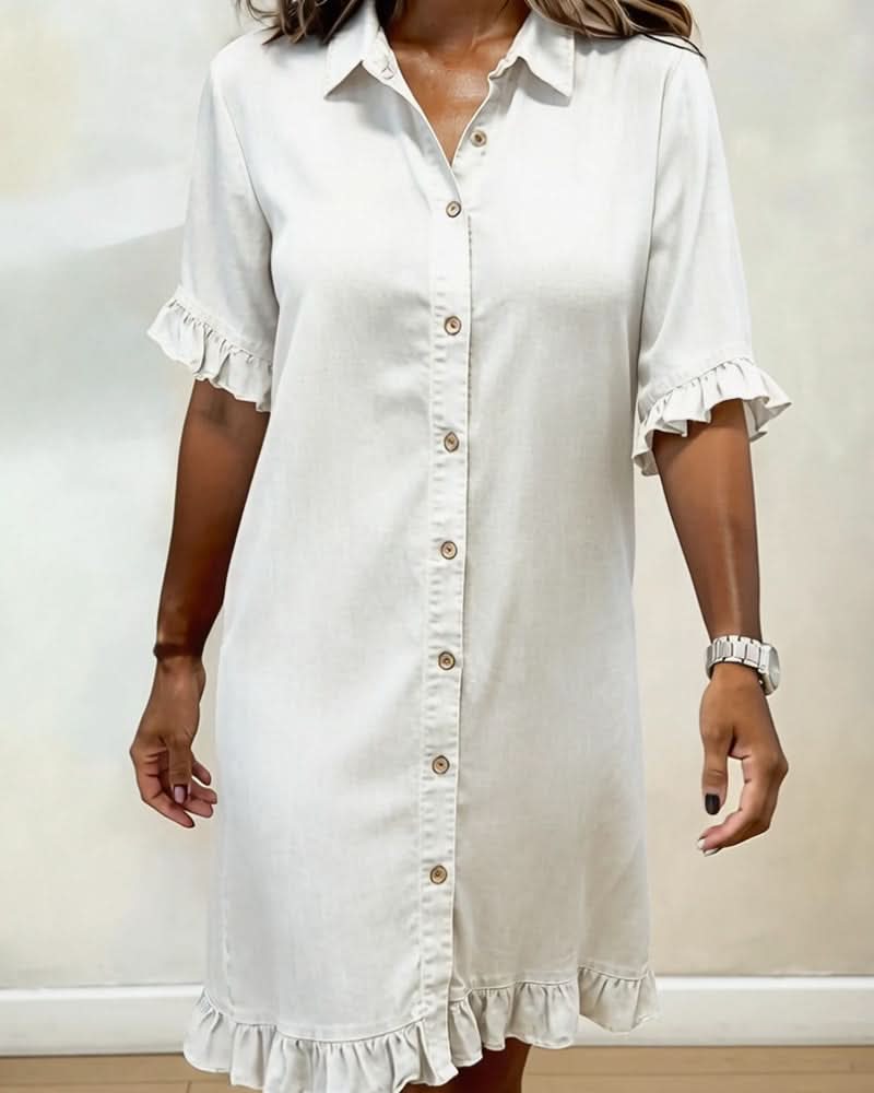 ROSAMERE FLATTERING DENIM DRESS
