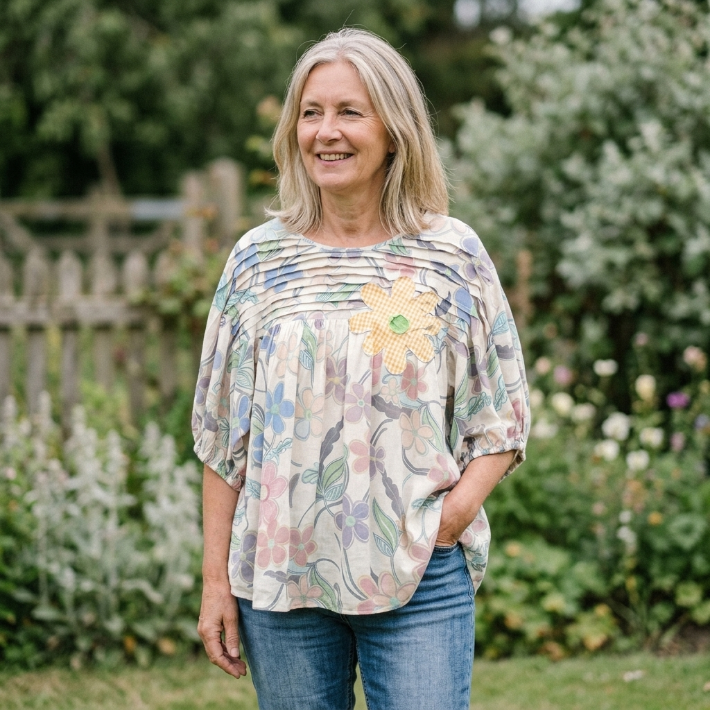CELANDINE PLEATED DETAIL BLOUSE