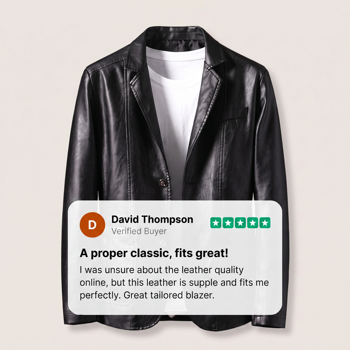 ALESSANDRO LEATHER BLAZER