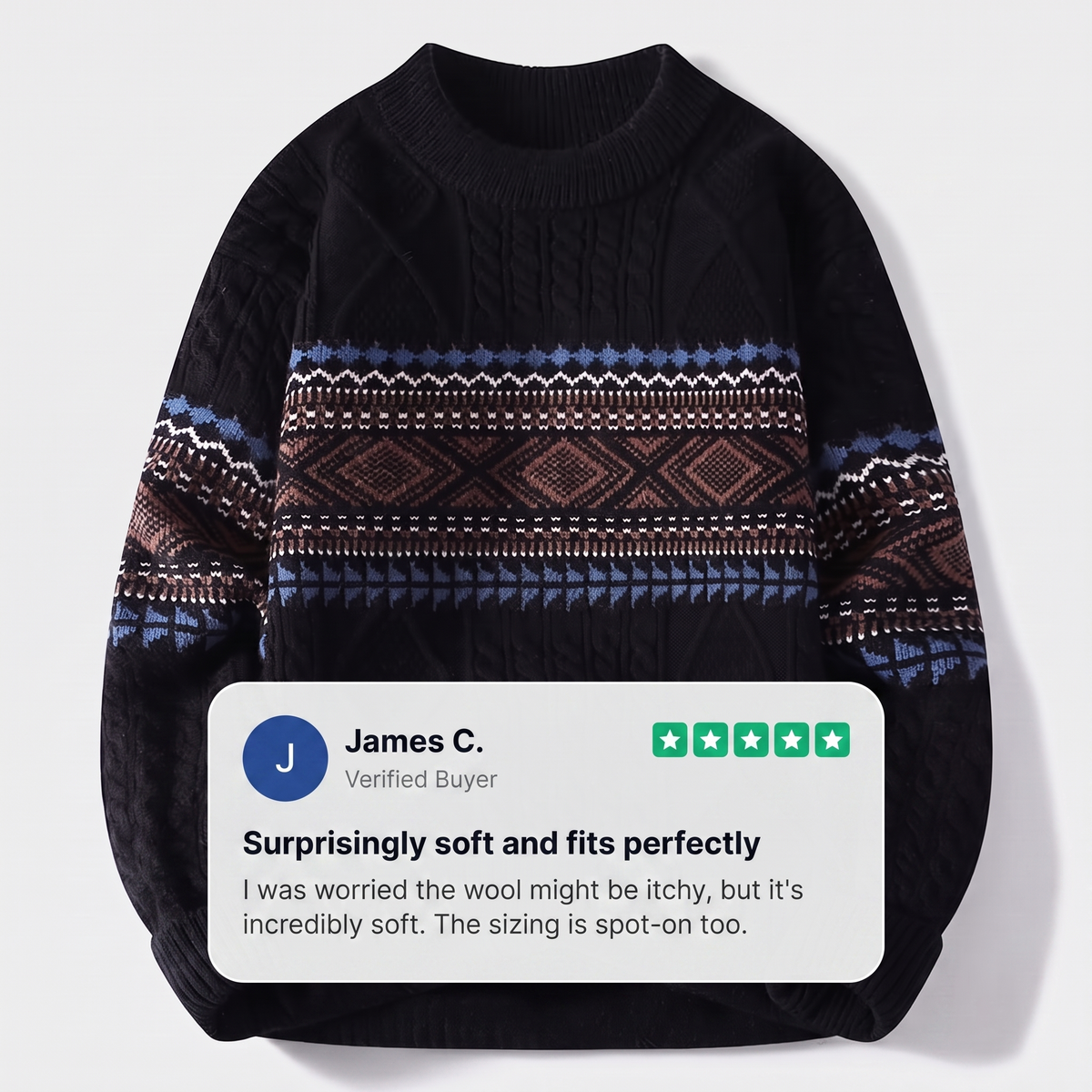 ARVID NORDIC KNIT SWEATER