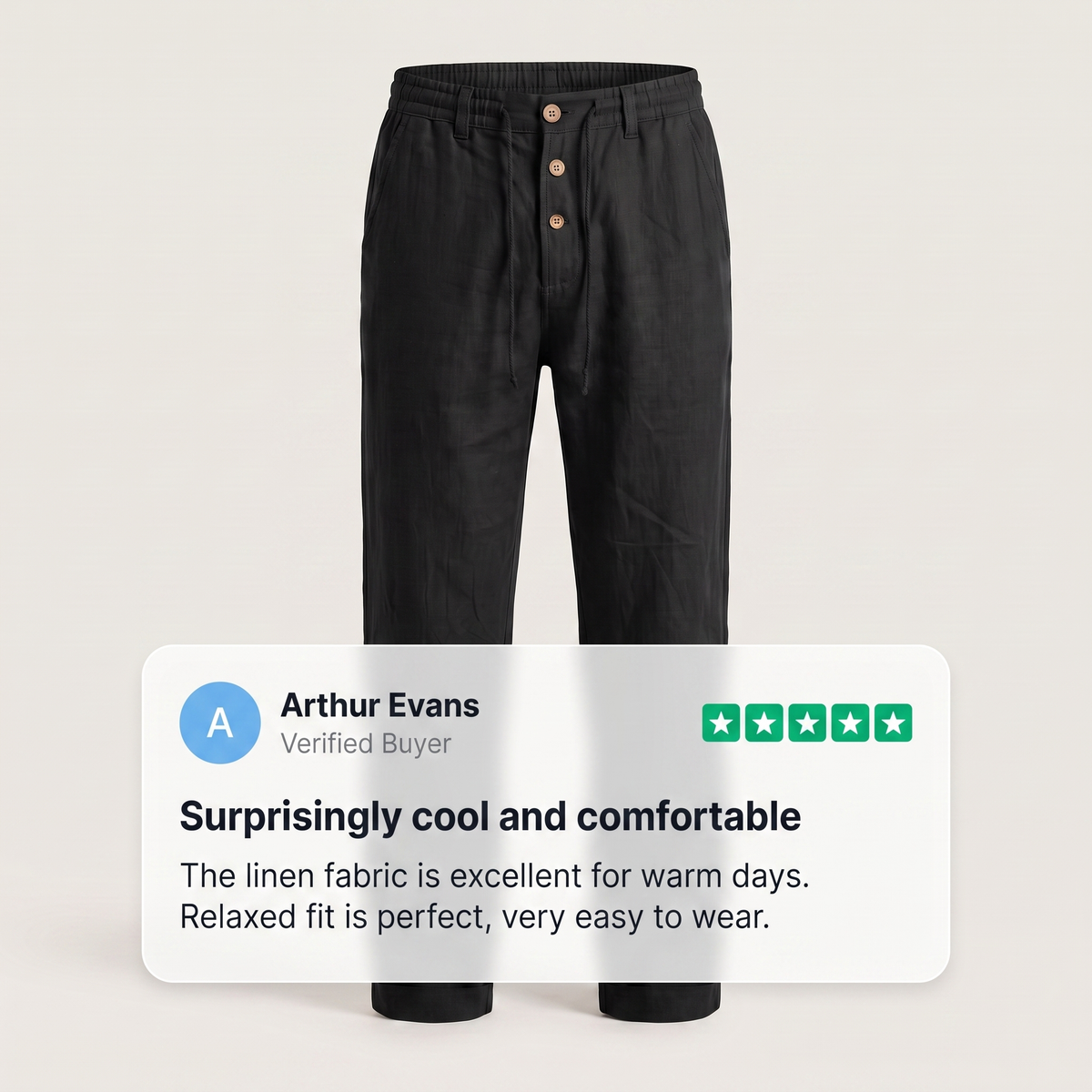ETHAN LINEN TROUSERS