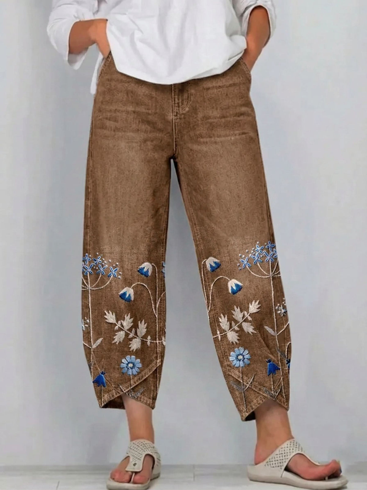 NORABELLE ARTISAN LINEN PANTS