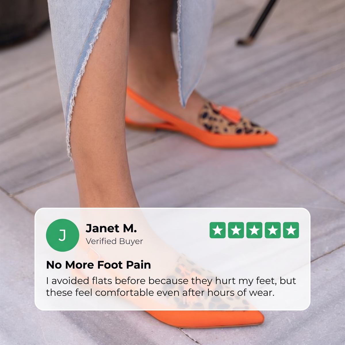 VALENCIA ORANGE BALLET FLATS