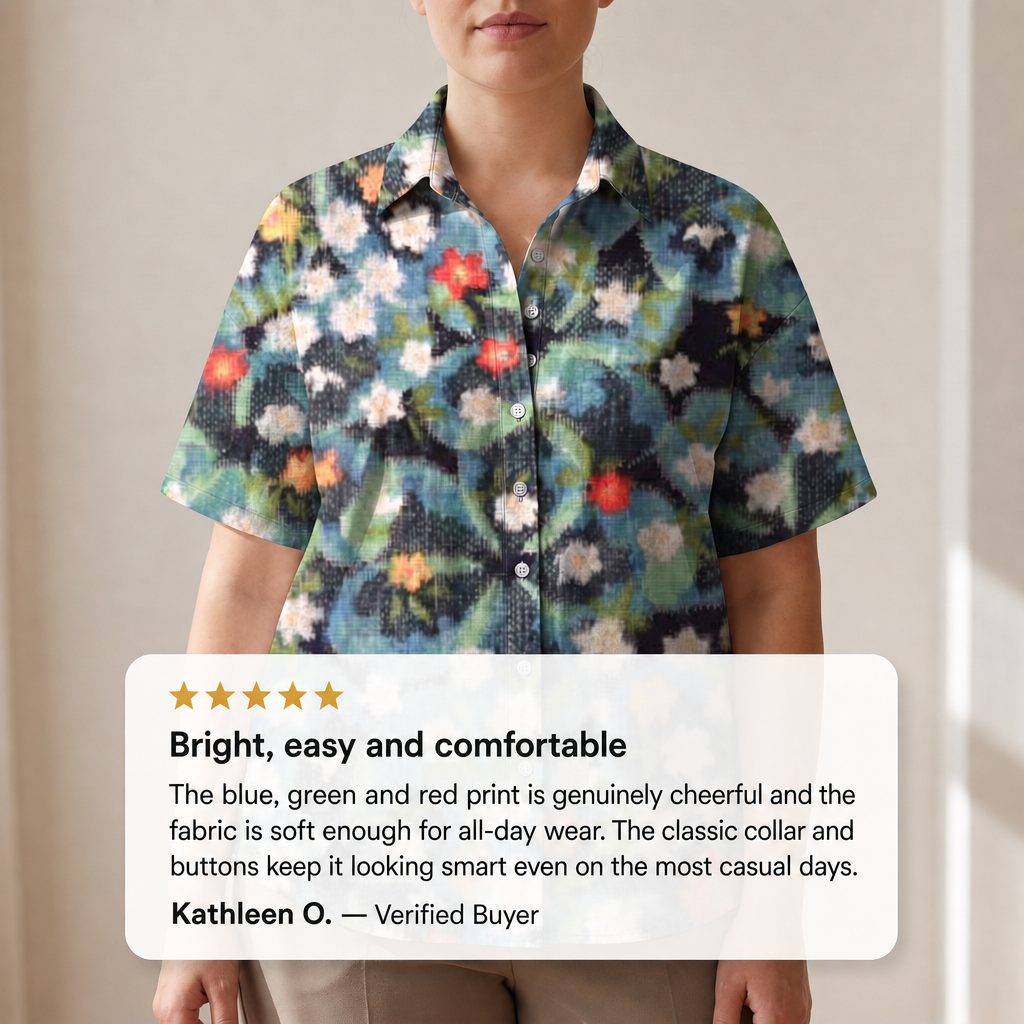 CLARA PATTERNED COLLAR BLOUSE