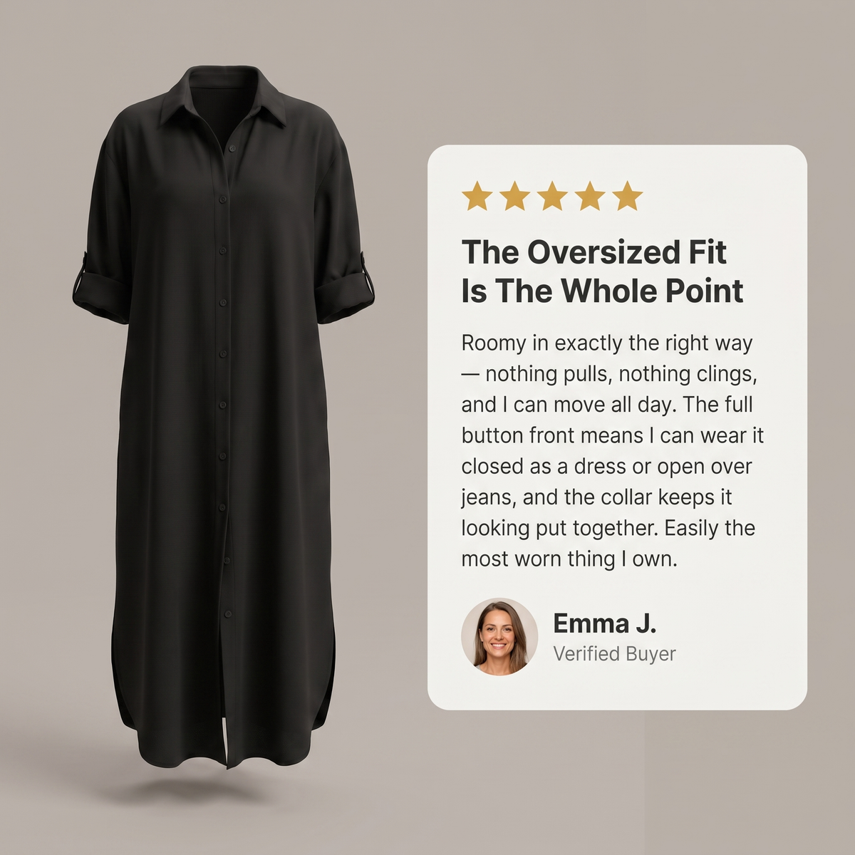 IVY BUTTON DRESS