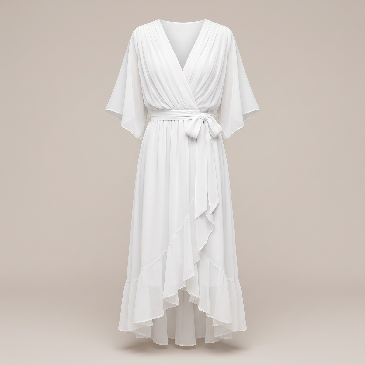 ANWEN V-NECK MIDI DRESS
