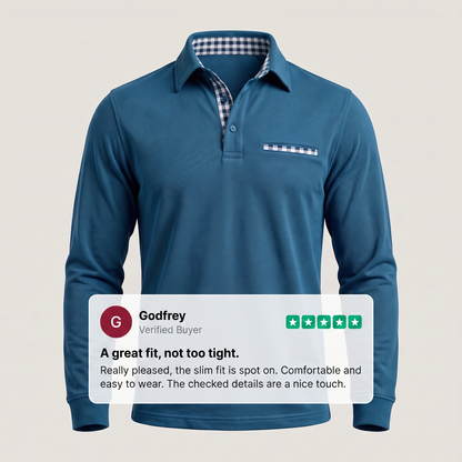 CALVERTON LONG-SLEEVE POLO