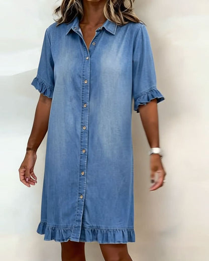 ROSAMERE FLATTERING DENIM DRESS
