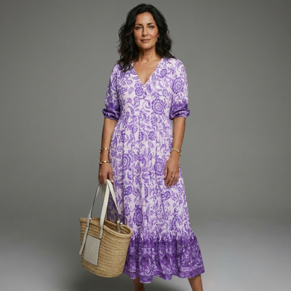 FLORENCE CASUAL V-NECK DRESS