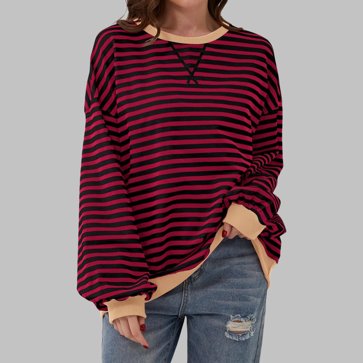 ELARA STRIPED PULLOVER