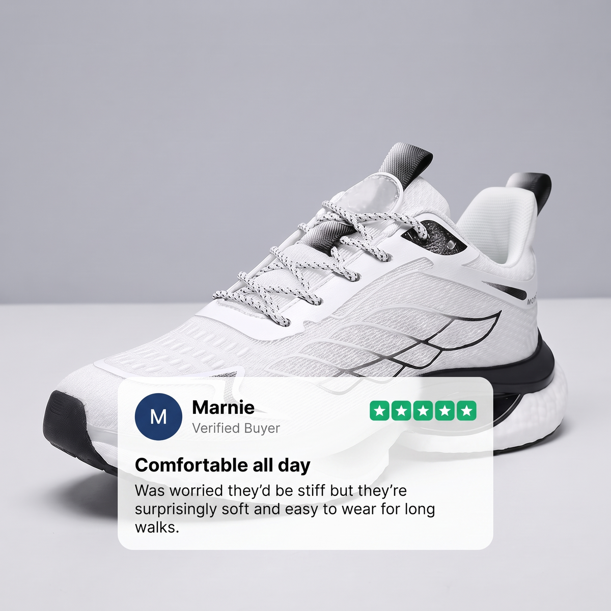 WIDE-TOE WALKING TRAINERS