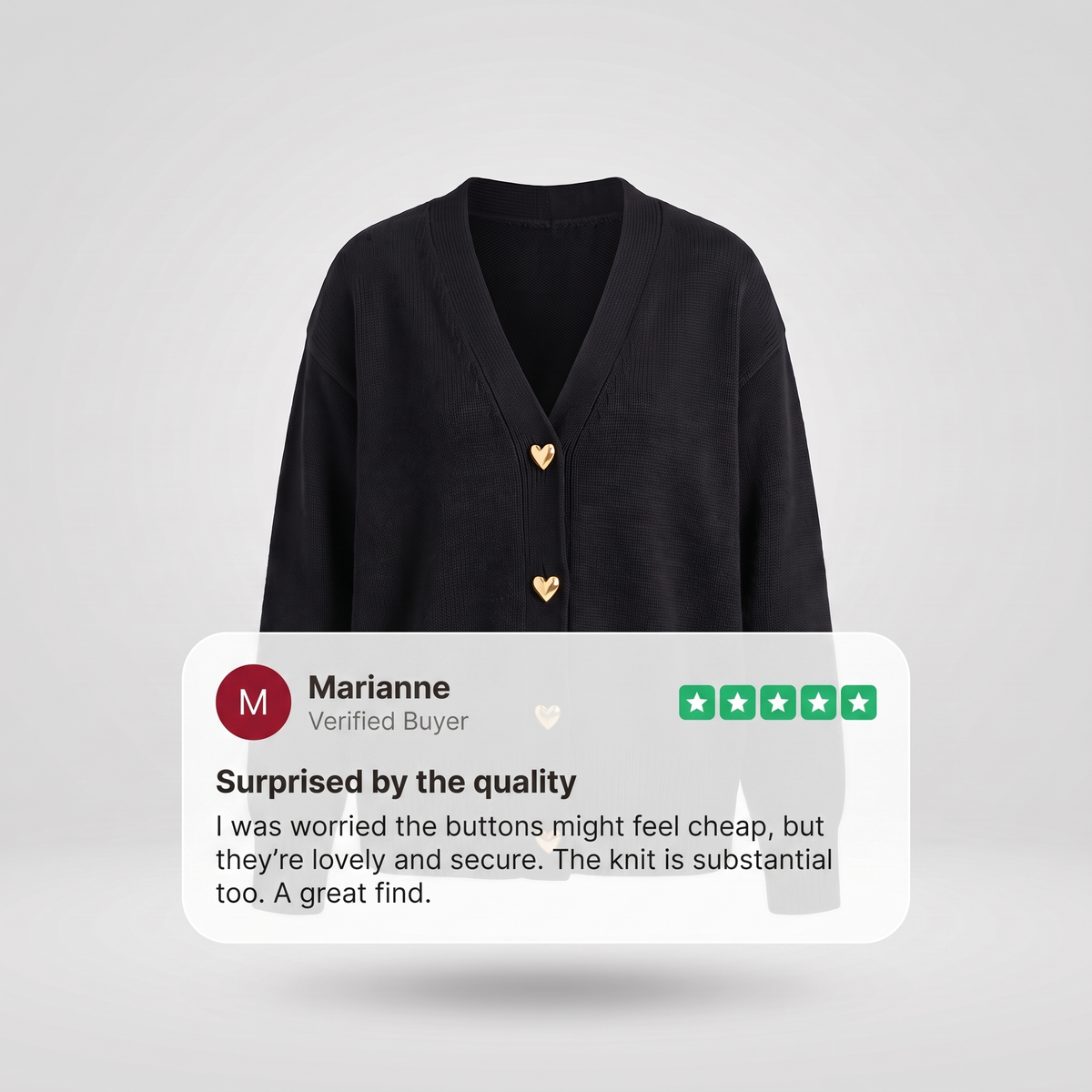 MAISIE CHARMING BUTTON CARDIGAN