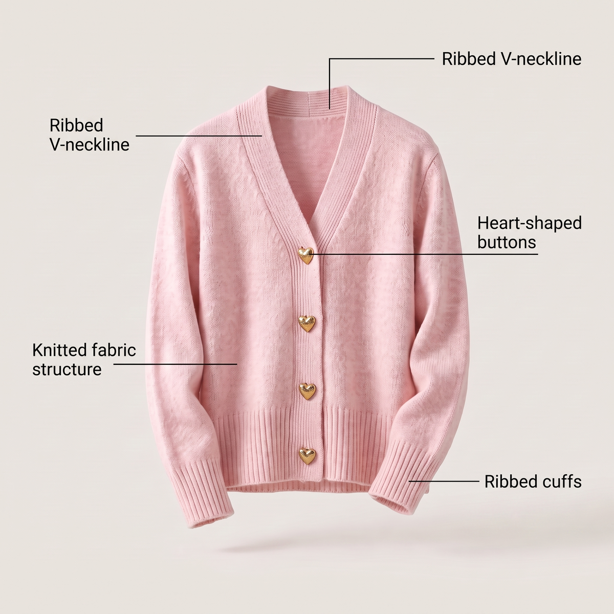 MAISIE CHARMING BUTTON CARDIGAN
