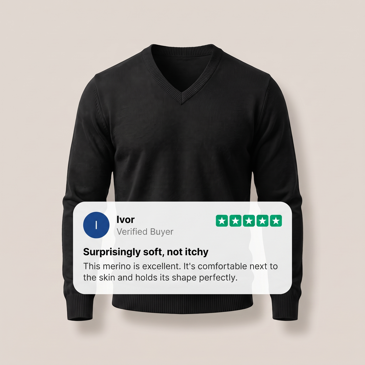 HUXFORD MERINO WOOL JUMPER