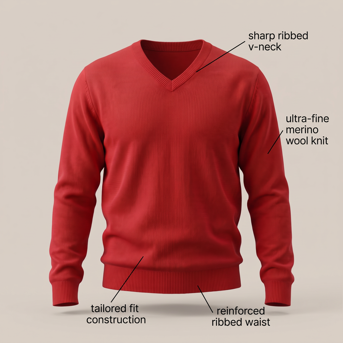 HUXFORD MERINO WOOL JUMPER