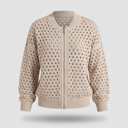 GWENDOLINE OPENWORK KNIT JACKET