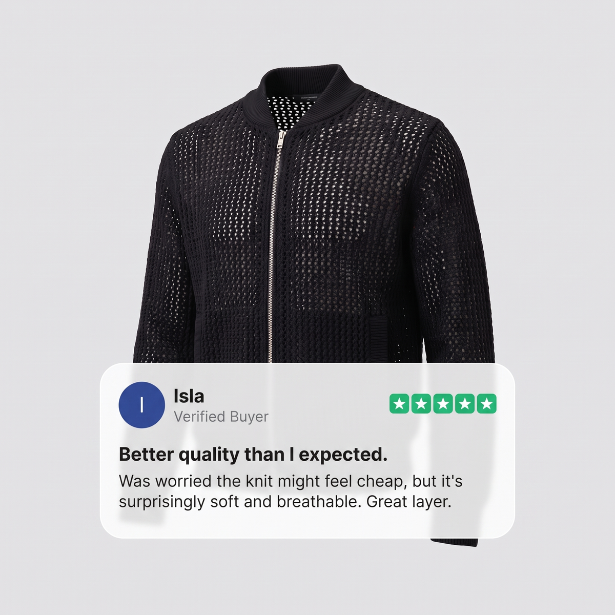 GWENDOLINE OPENWORK KNIT JACKET