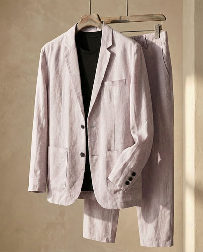 ENZO REFINED LINEN SUIT