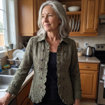 CORDELIA FLORAL TRIM JACKET