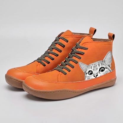 CLEO FELINE LEATHER BOOTS