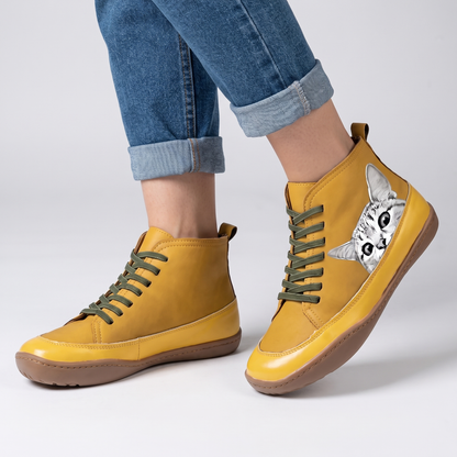 CLEO FELINE LEATHER BOOTS
