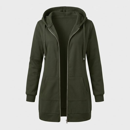 ROSAMUND COSY ZIP HOODIE COAT