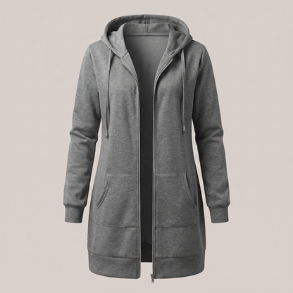 ROSAMUND COSY ZIP HOODIE COAT