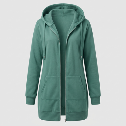 ROSAMUND COSY ZIP HOODIE COAT
