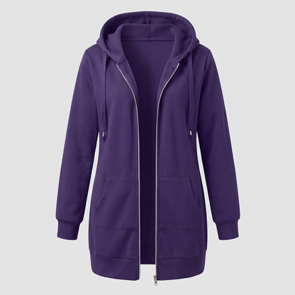 ROSAMUND COSY ZIP HOODIE COAT