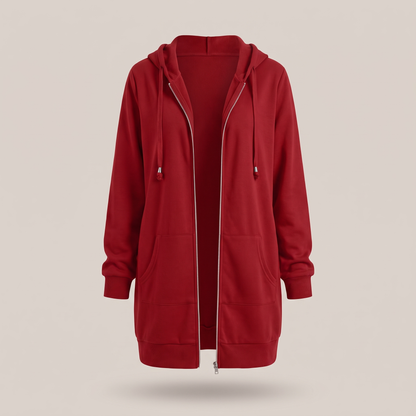 ROSAMUND COSY ZIP HOODIE COAT
