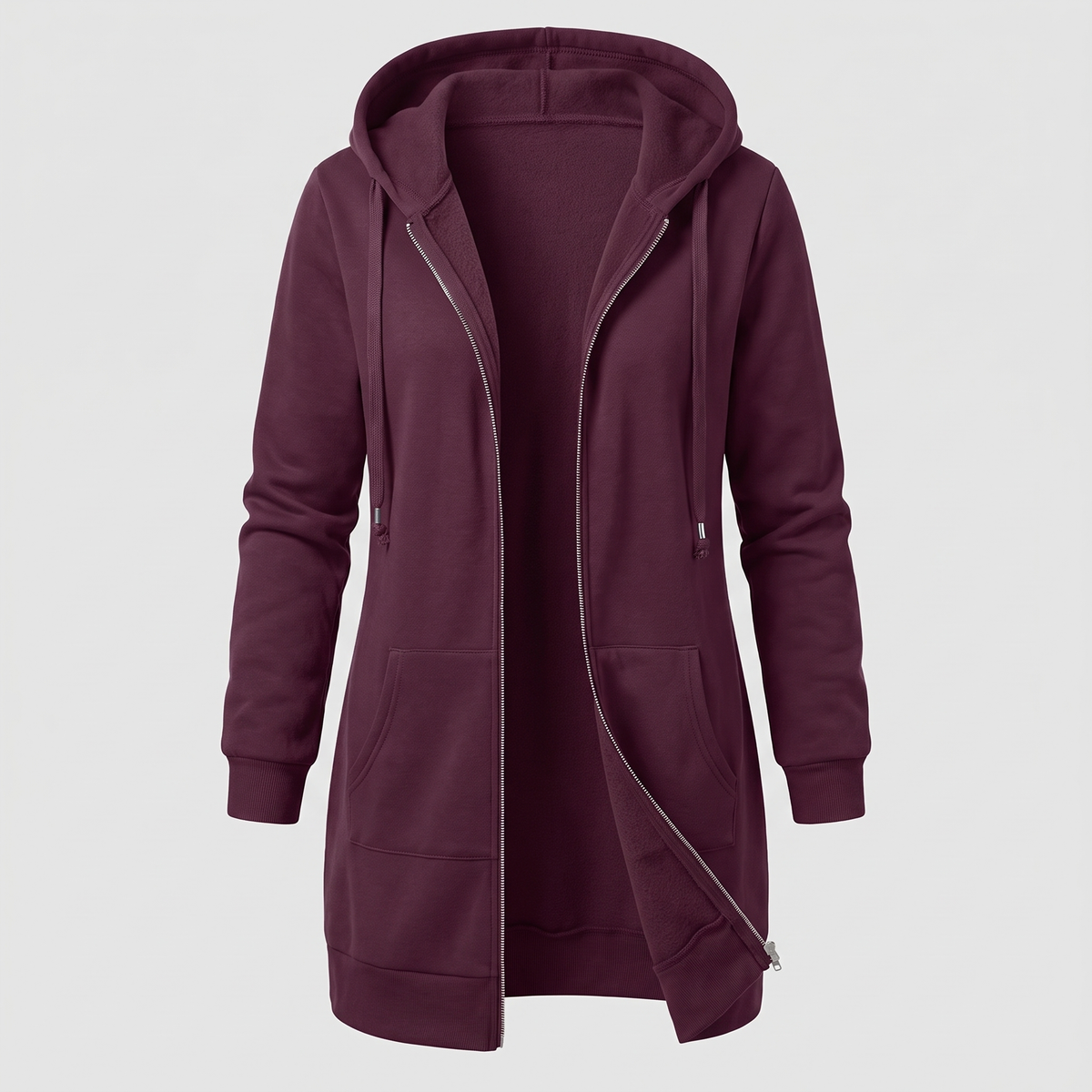 ROSAMUND COSY ZIP HOODIE COAT