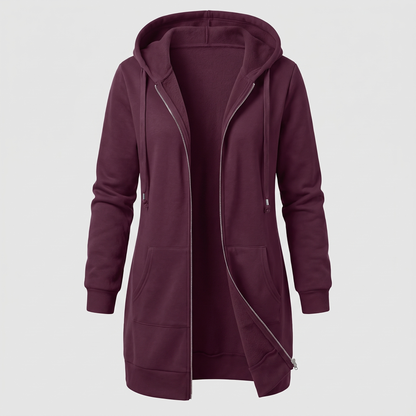 ROSAMUND COSY ZIP HOODIE COAT