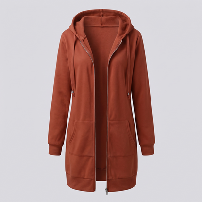 ROSAMUND COSY ZIP HOODIE COAT