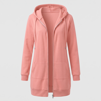 ROSAMUND COSY ZIP HOODIE COAT