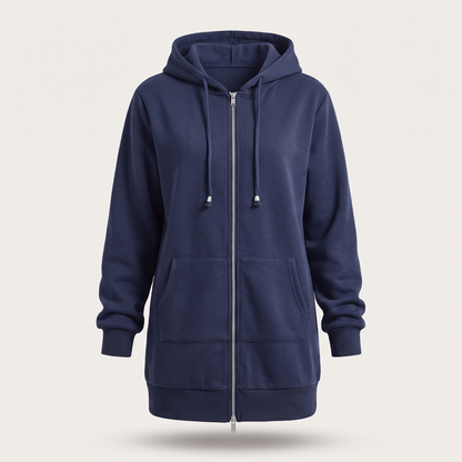 ROSAMUND COSY ZIP HOODIE COAT