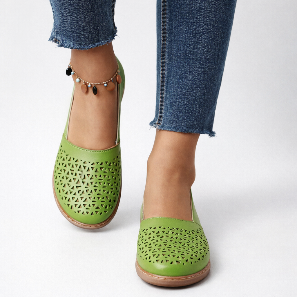 MIRENA GRACE LEATHER FLATS