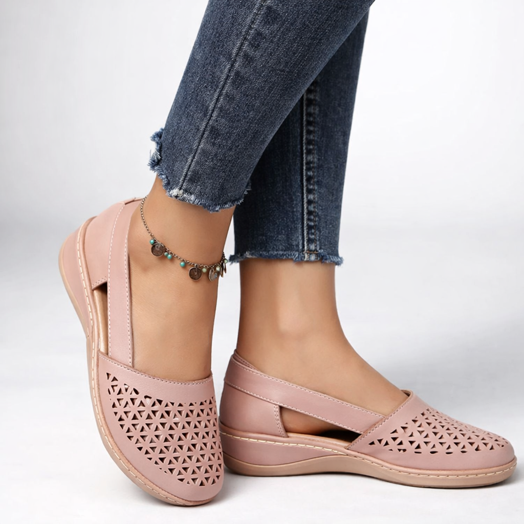 MIRENA GRACE LEATHER FLATS