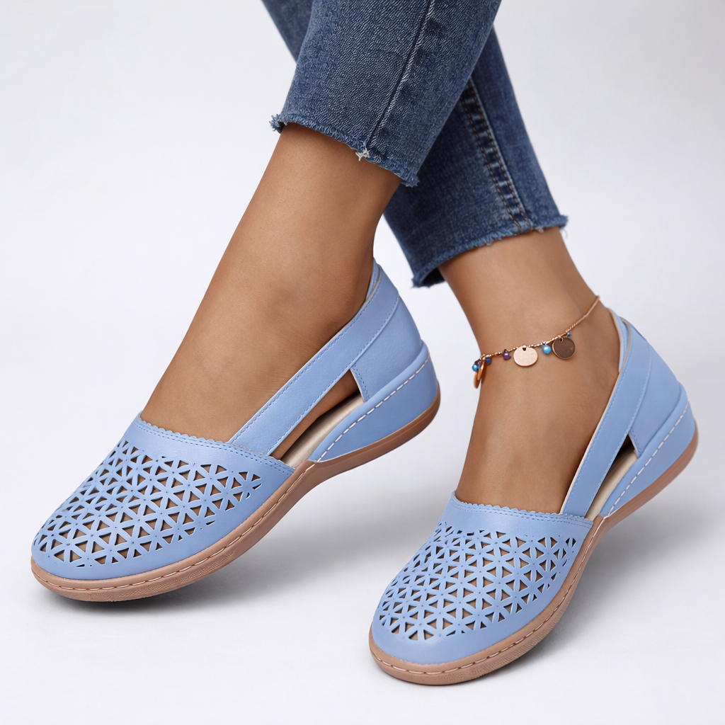MIRENA GRACE LEATHER FLATS