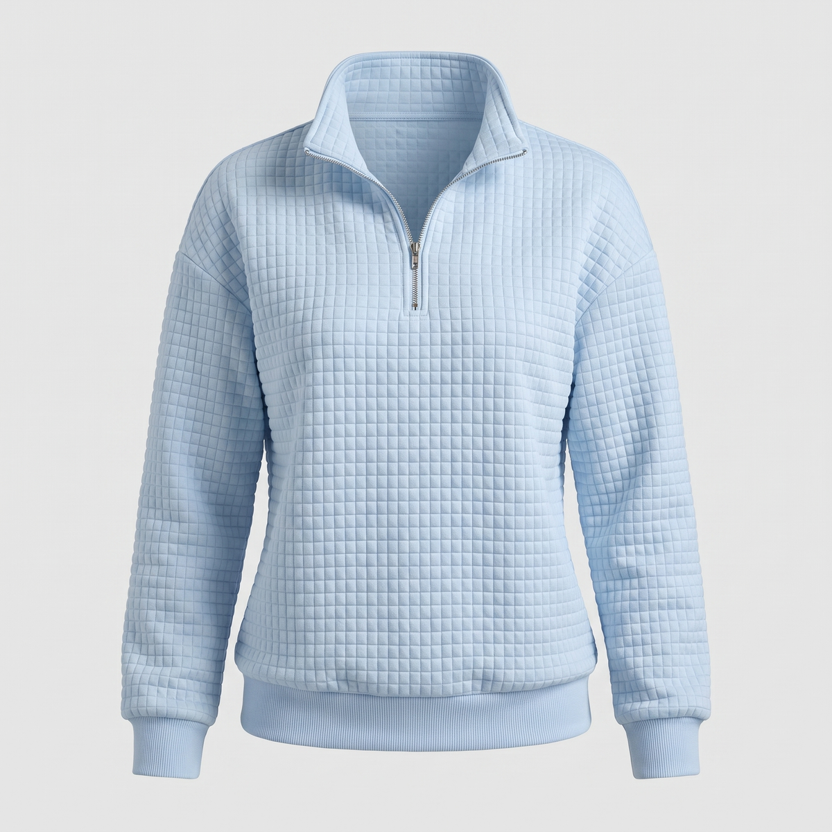 ROSALIE TEXTURED ZIP SWEATER