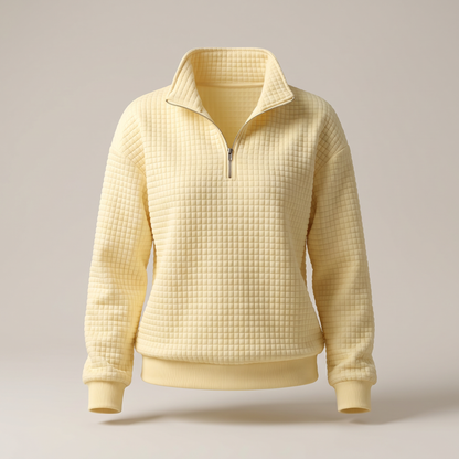 ROSALIE TEXTURED ZIP SWEATER