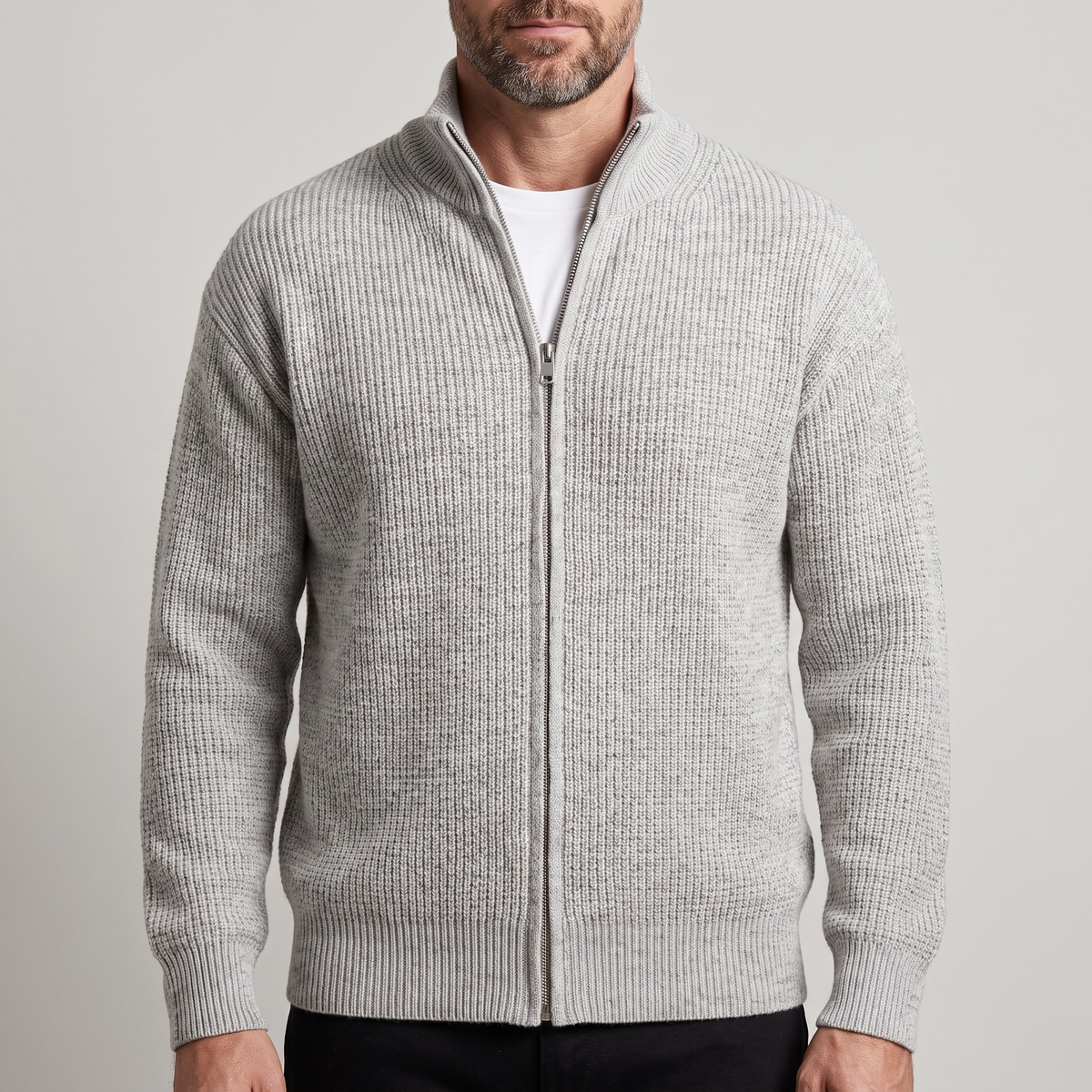 HOLLIS SMART-CASUAL ZIP CARDIGAN