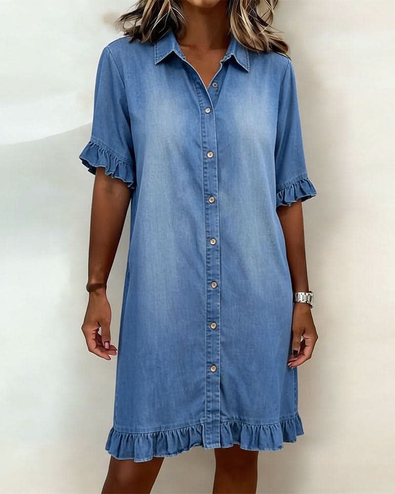 ROSAMERE FLATTERING DENIM DRESS