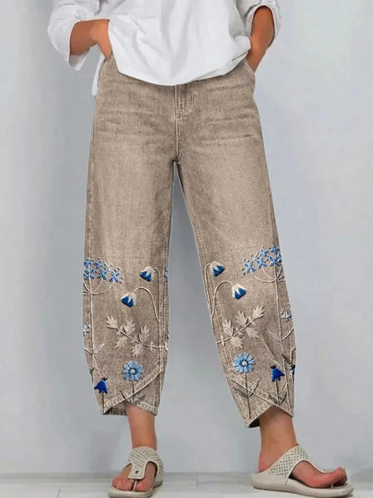 NORABELLE ARTISAN LINEN PANTS