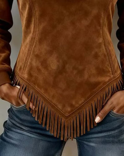 JULIAN SUEDE SWEATER