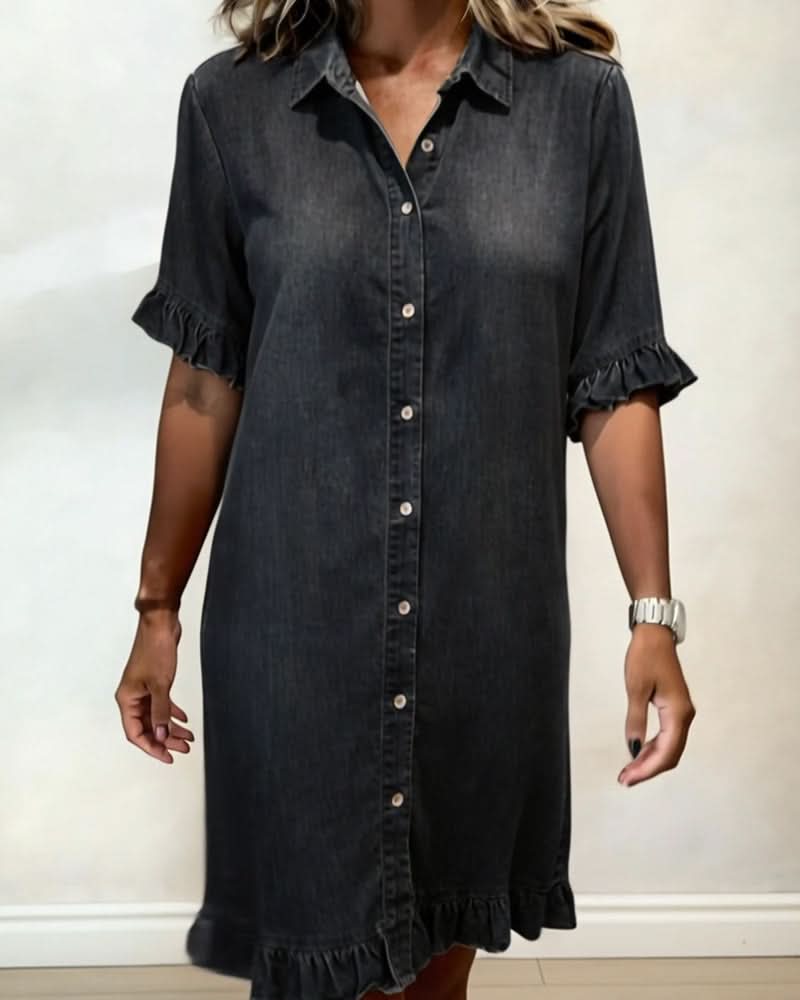 ROSAMERE FLATTERING DENIM DRESS