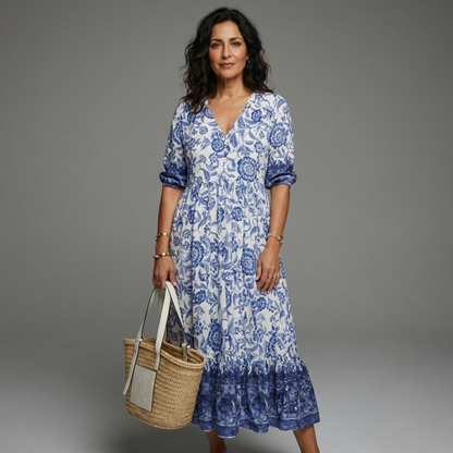 FLORENCE CASUAL V-NECK DRESS