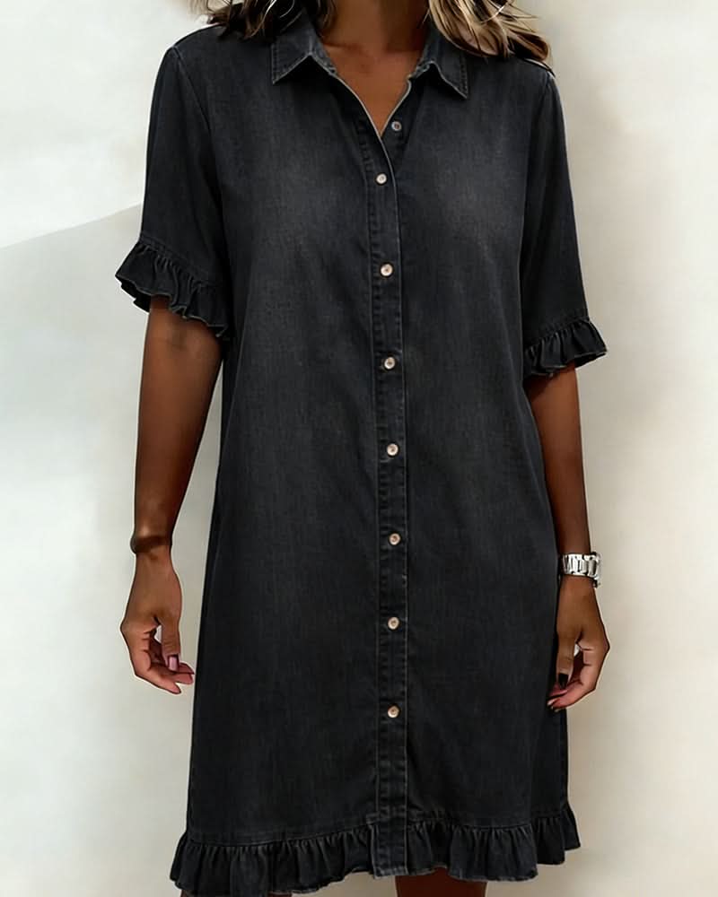 ROSAMERE FLATTERING DENIM DRESS