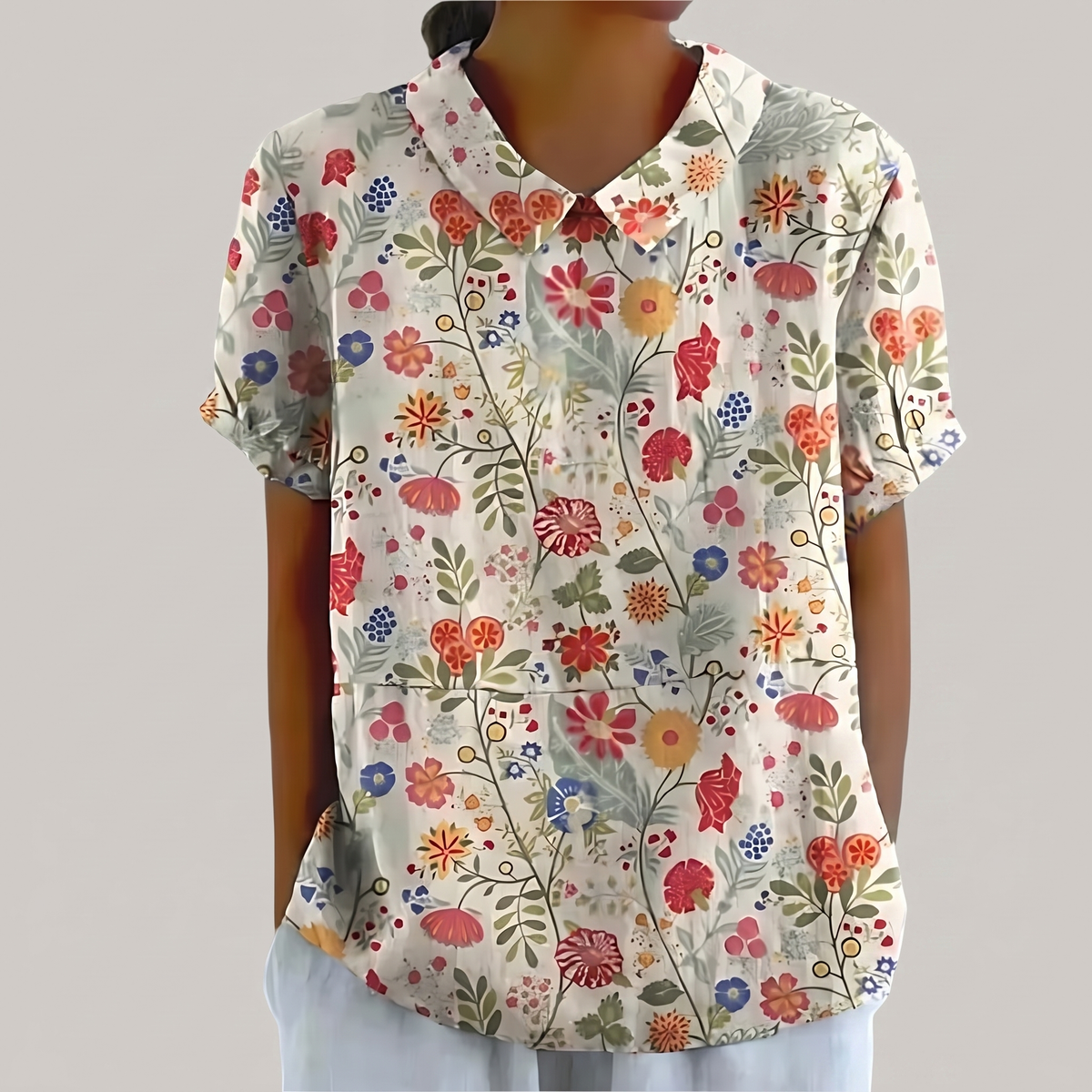 ROSEDENE SAGE FLORAL BLOUSE