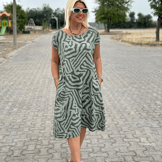ELINORA BREEZY ROUND-NECK SUNDRESS